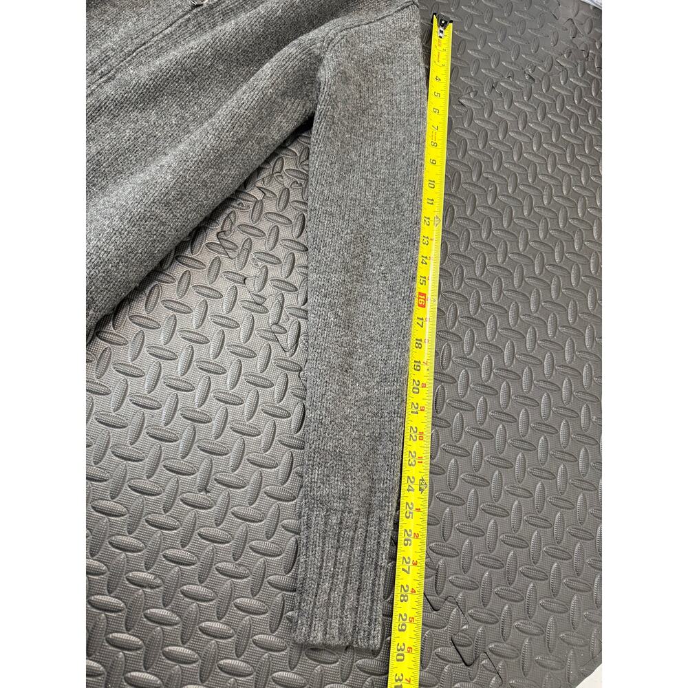 Polo Ralph Lauren 100% Lambswool Sweater Gray Full Zip Natural Fiber Knit - Picture 6 of 7